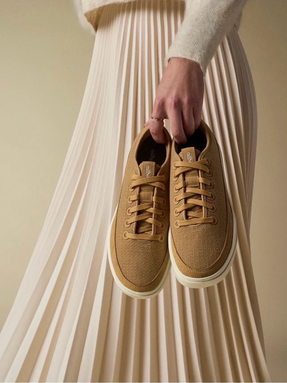 All birds | Wool piper go sneaker in stony beige/stony cream women’s size 6 soft